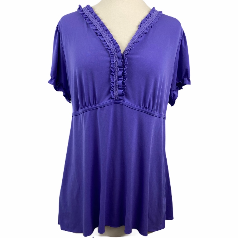 Lane Bryant Women's Purple Top Size: 14/16